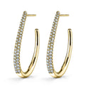 Classic Diamond Hoop Earrings