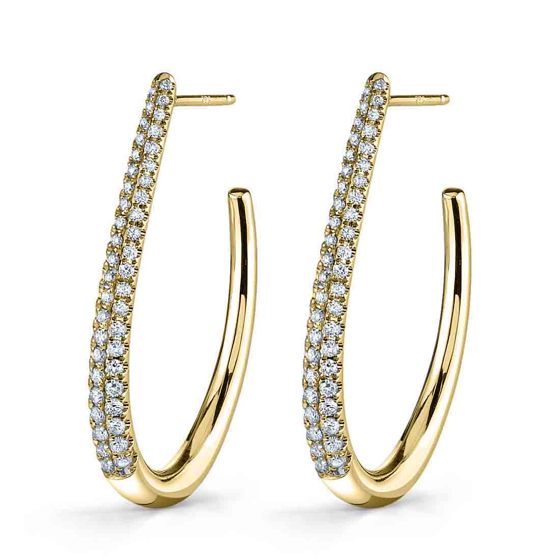 Classic Diamond Hoop Earrings