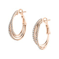 Modern Diamond Hoop Earrings