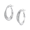 Modern Diamond Hoop Earrings