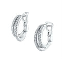 Modern Diamond Hoop Earrings