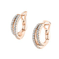 Modern Diamond Hoop Earrings