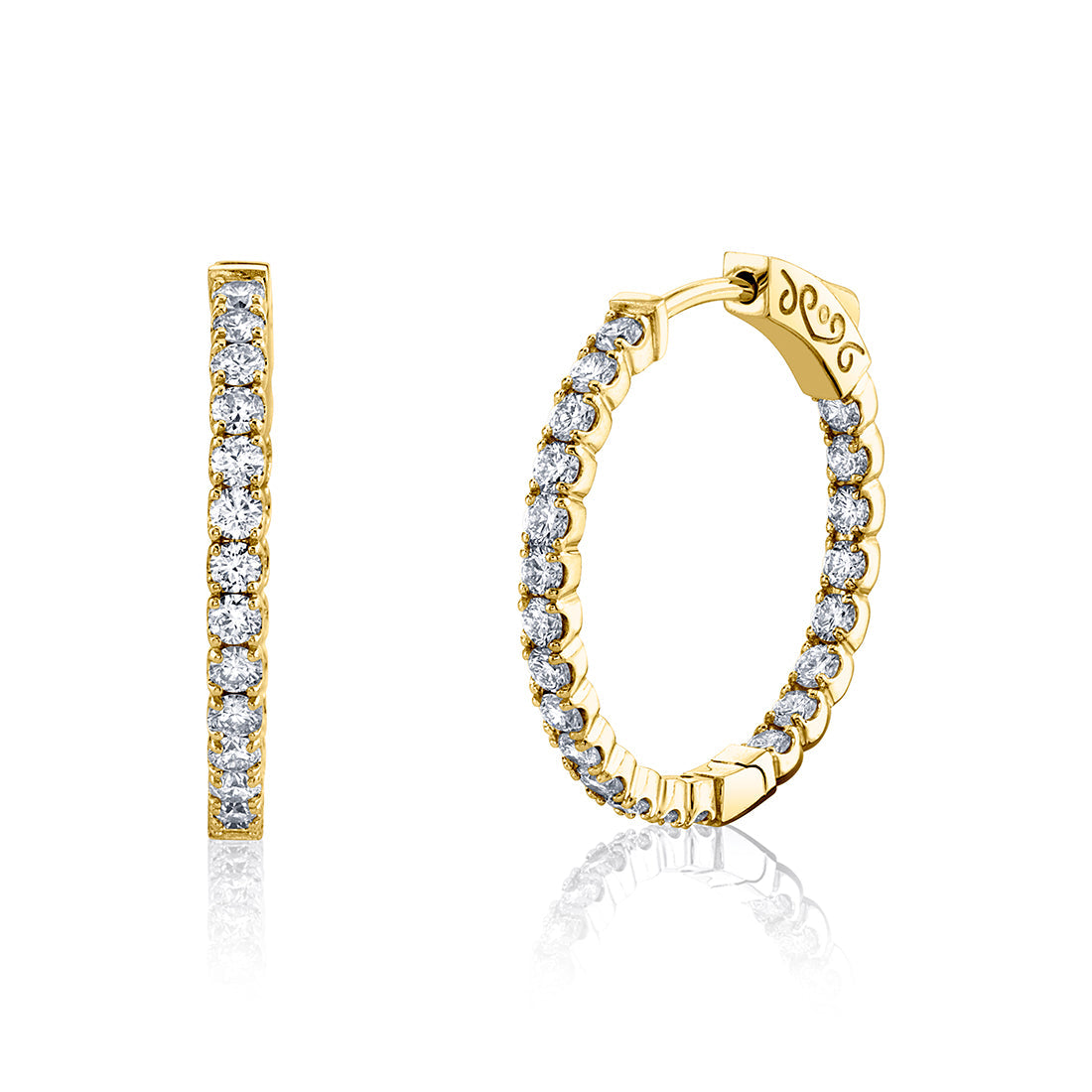 24MM Diamond Hoops