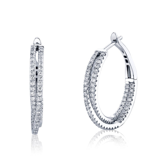 Crossover Diamond Hoops
