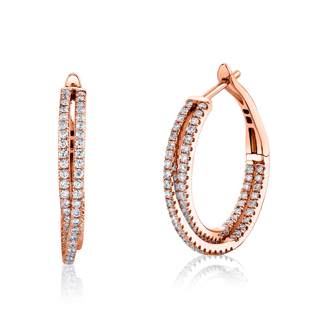 Crossover Diamond Hoops