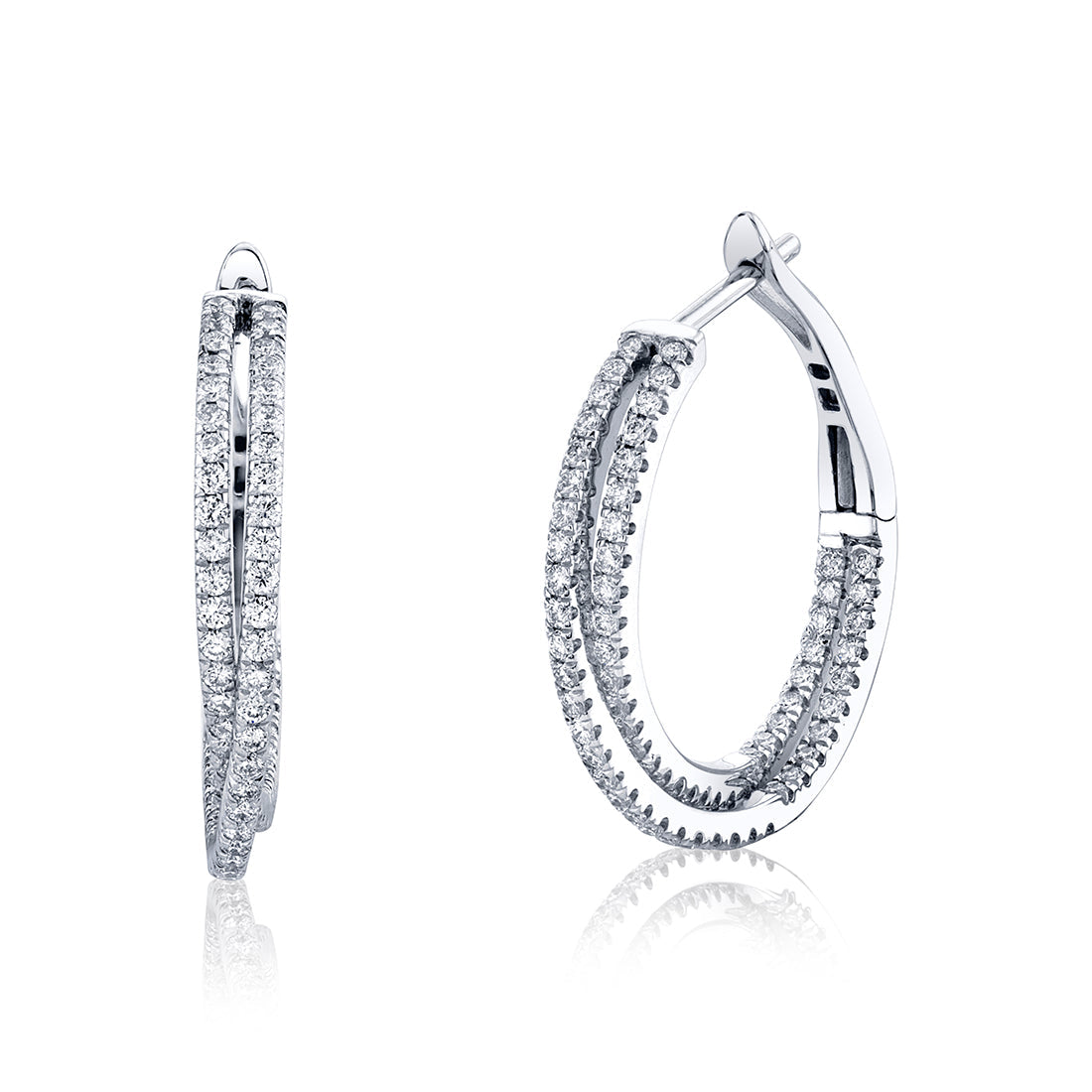 Crossover Diamond Hoops