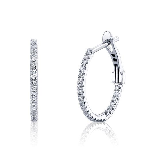Classic Diamond Hoops 0.25 CT