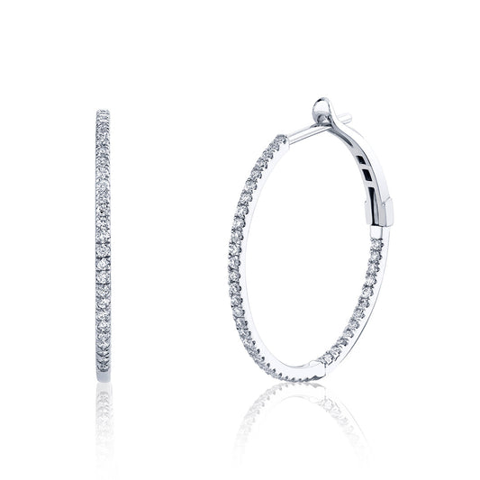 Classic Diamond Hoops 0.50 CT