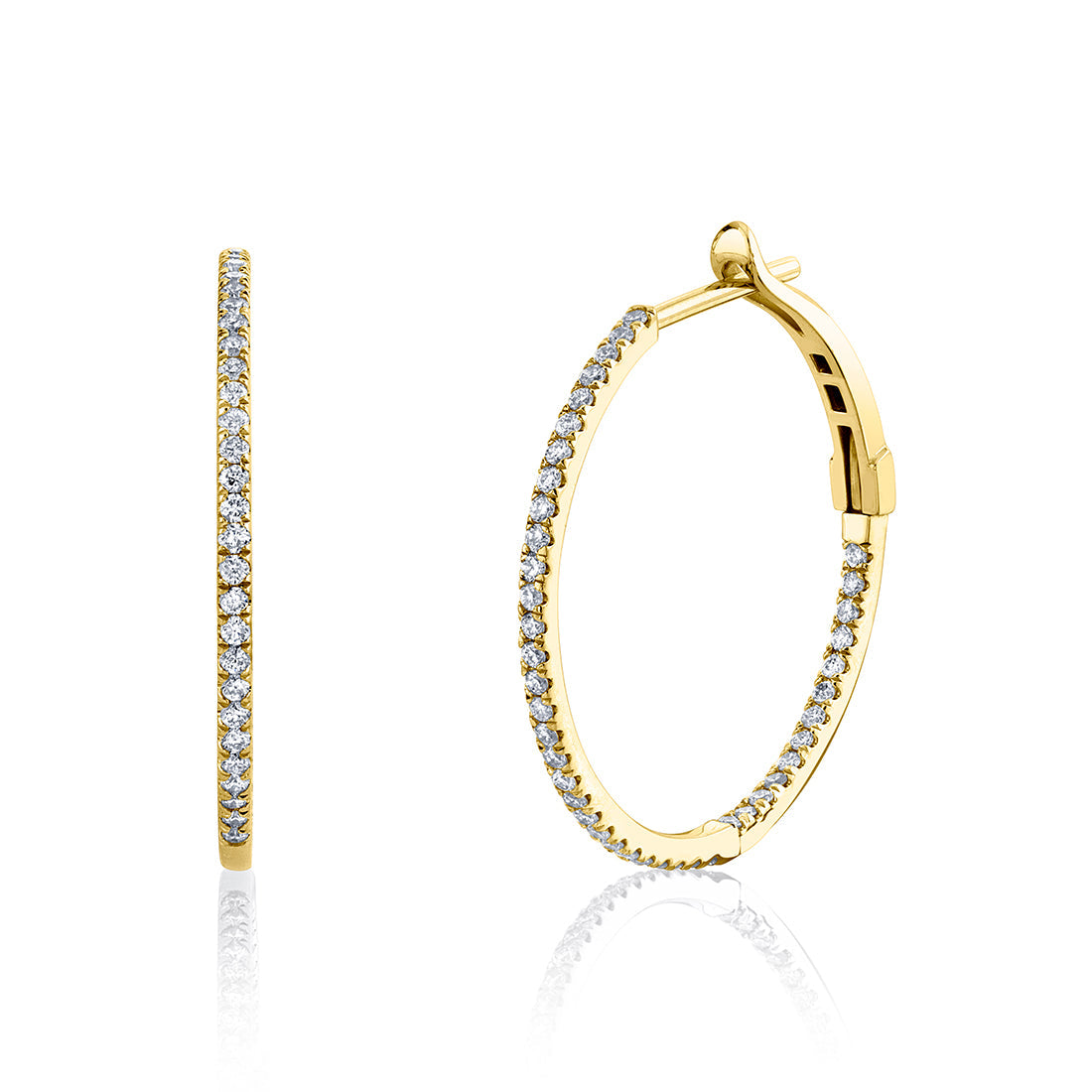 Classic Diamond Hoops 0.50 CT