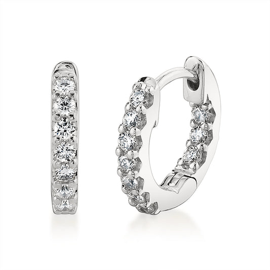 Shell Heritage Diamond Hoop Earrings
