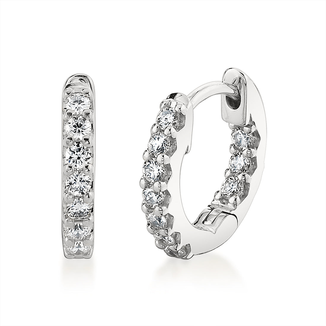Shell Heritage Diamond Hoop Earrings