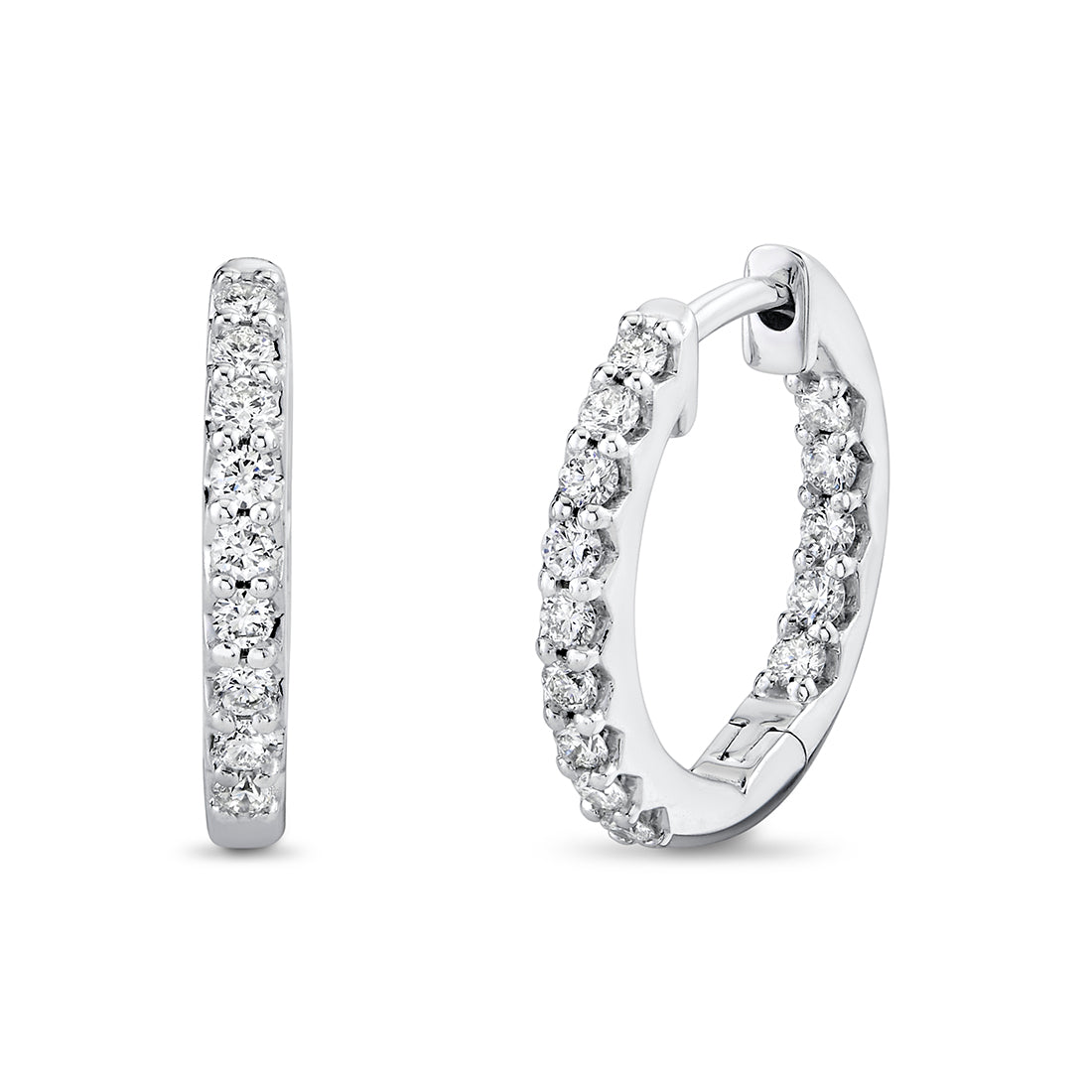 Shell Heritage Diamond Hoop Earrings