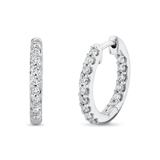 Shell Heritage Diamond Hoop Earrings