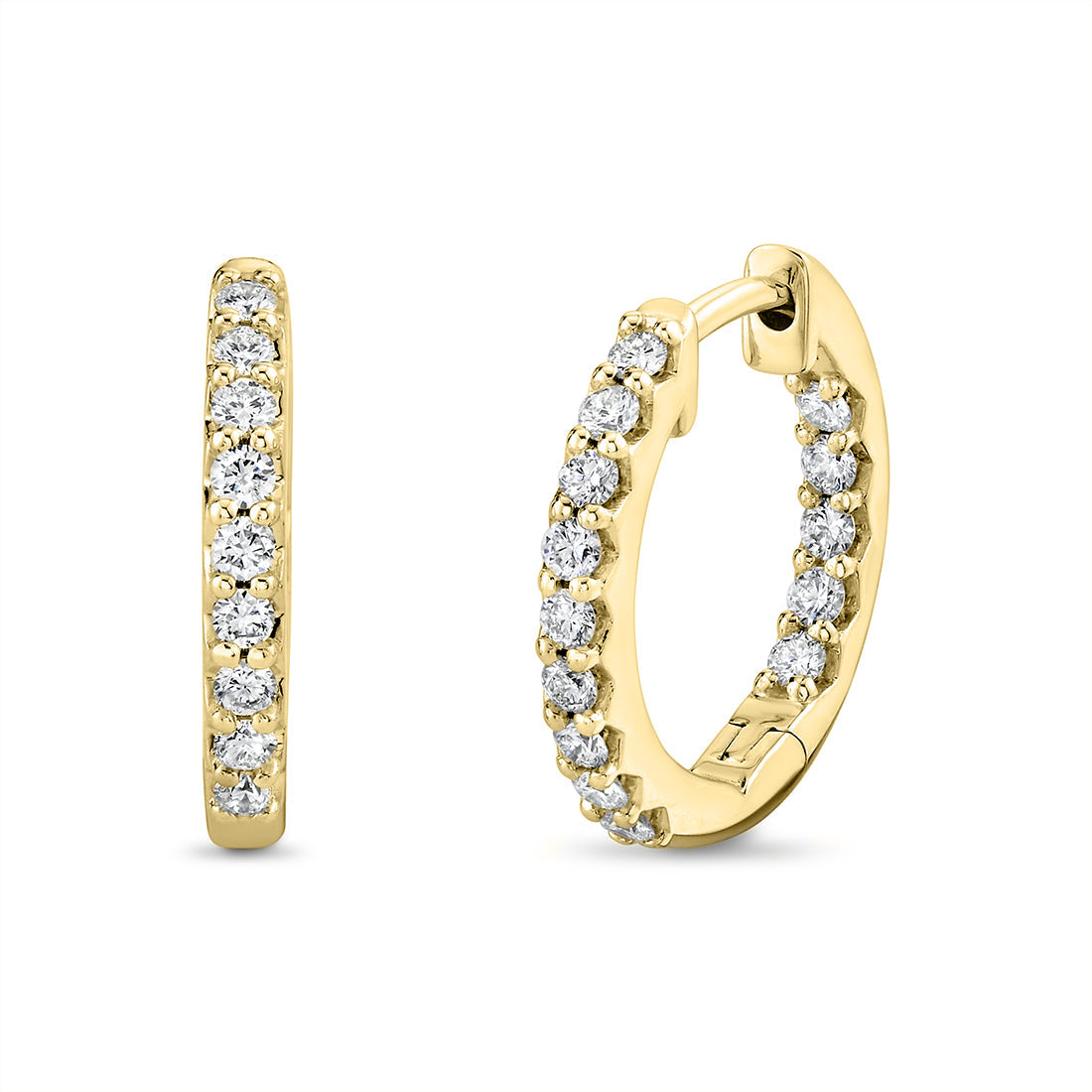 Shell Heritage Diamond Hoop Earrings