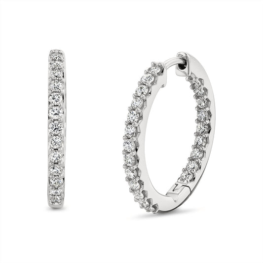 Shell Heritage Diamond Hoop Earrings