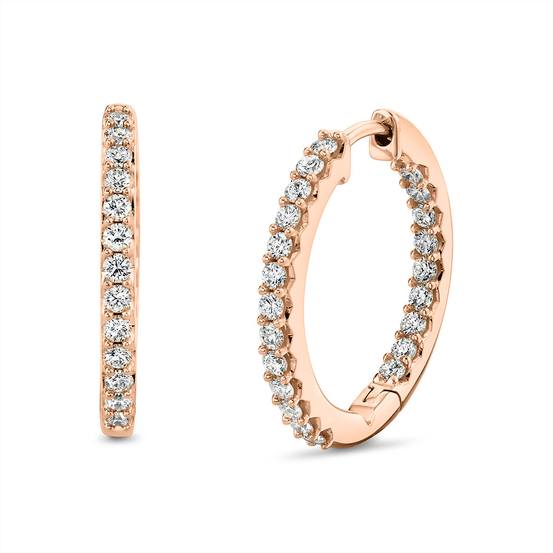 Shell Heritage Diamond Hoop Earrings