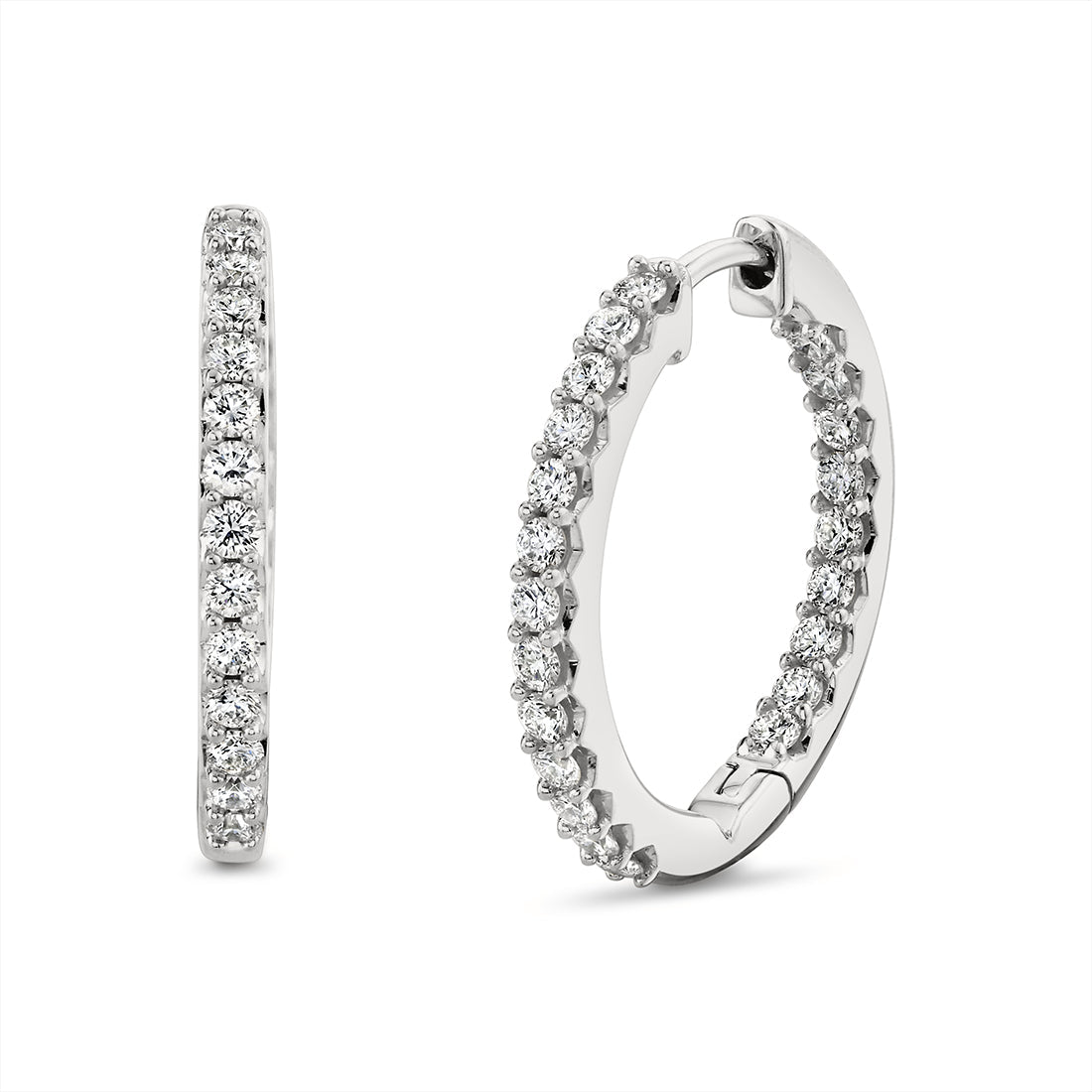 Shell Heritage Diamond Hoop Earrings