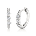 Shell Heritage Spaced Diamond Hoop Earrings