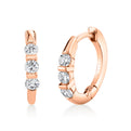 Shell Heritage Spaced Diamond Hoop Earrings