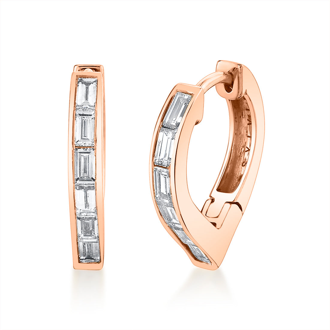 Shell Heritage Baguette Hoop Earrings