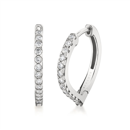 Shell Heritage Diamond Hoop Earrings