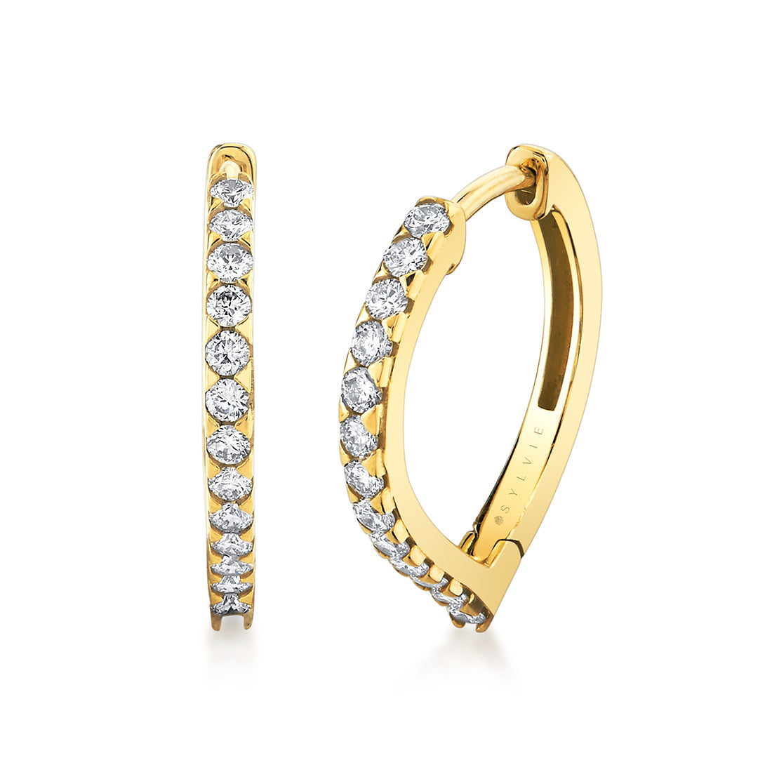 Shell Heritage Diamond Hoop Earrings