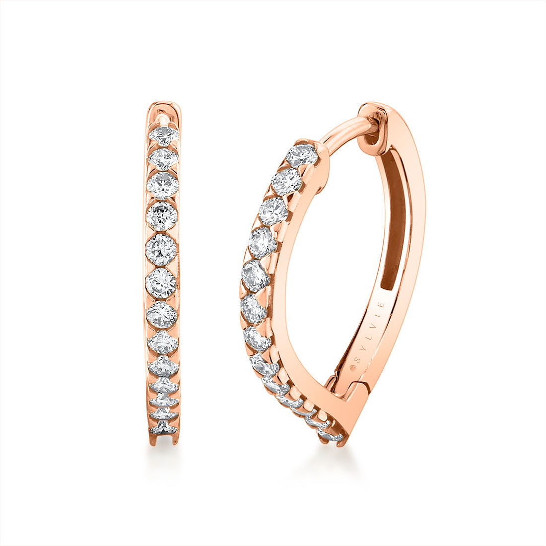 Shell Heritage Diamond Hoop Earrings