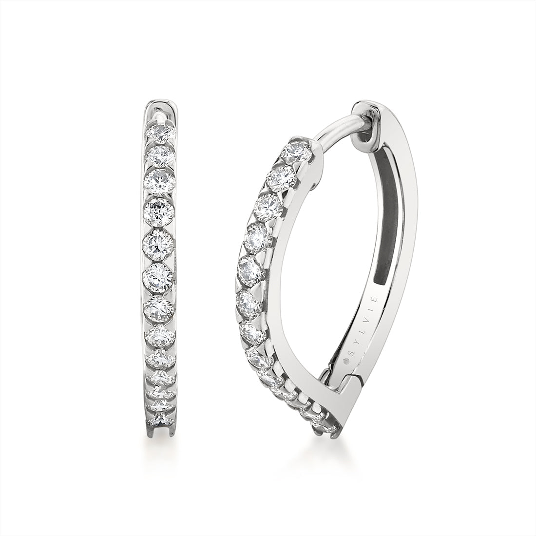 Shell Heritage Diamond Hoop Earrings