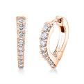 Shell Heritage Graduated Diamond Hoop Earrings