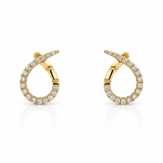 Yellow Gold Lab-Grown Diamond Earrings