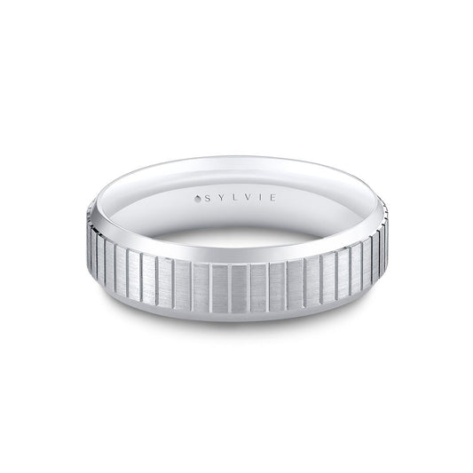 Heritage Brushed Ridged Mens Band - Jude