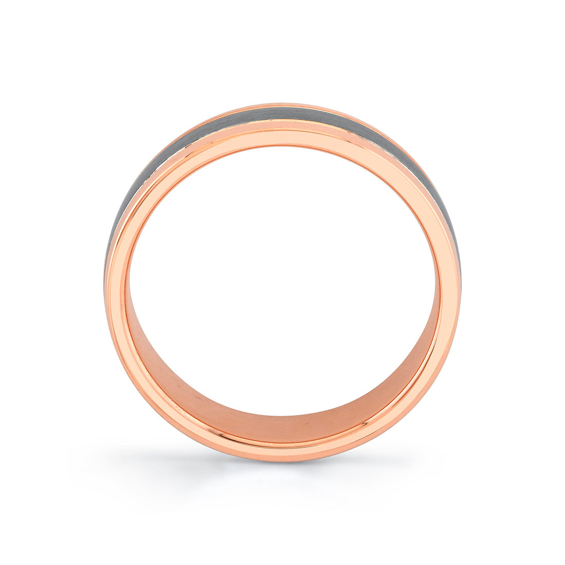 Heritage Two Tone Mens Band with Brushed Grey Gold - Luis