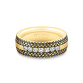 Heritage Engraved Diamond Mens Band - Keaton