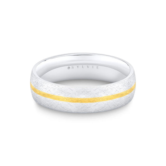 Heritage Classic Two Tone Brushed Mens Band - Jevin