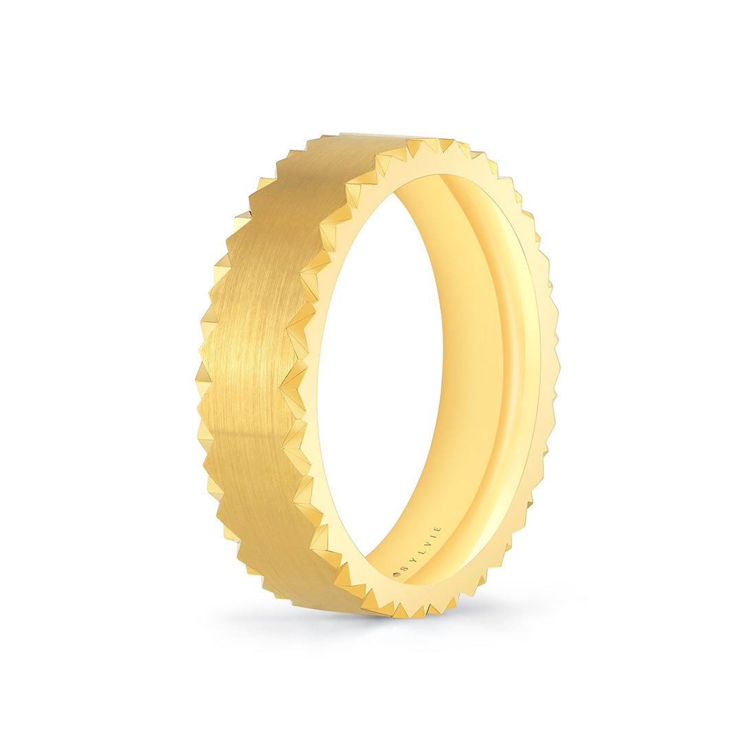 Fluted Shell Brushed Mens Band - Zane