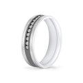 Heritage Two Tone Brushed Diamond Mens Band - Orson