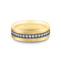 Heritage Two Tone Brushed Diamond Mens Band - Orson