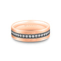 Heritage Two Tone Brushed Diamond Mens Band - Orson