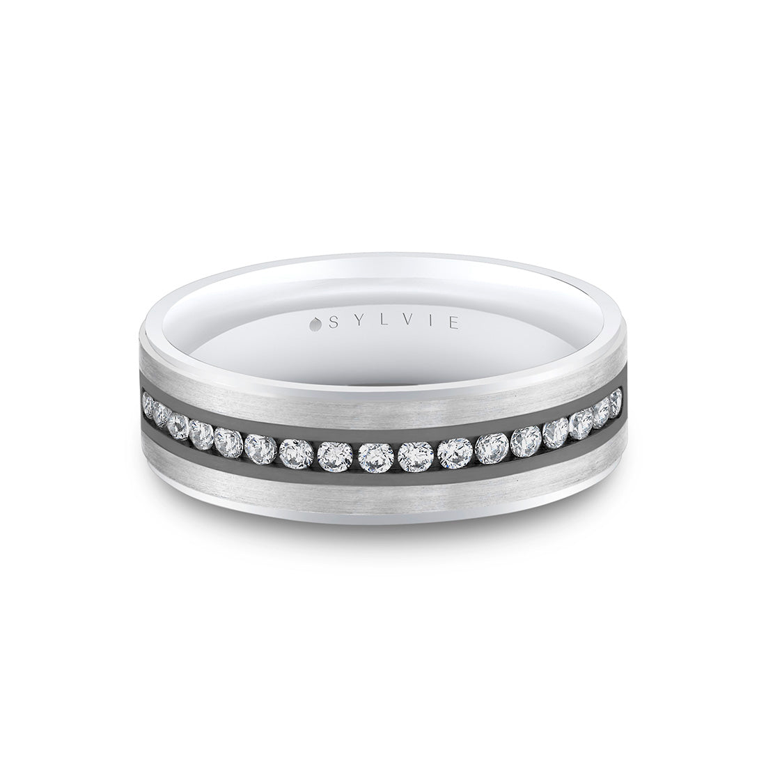 Heritage Two Tone Brushed Diamond Mens Band - Orson