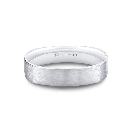 Heritage Brushed Squared Mens Band - Enzo