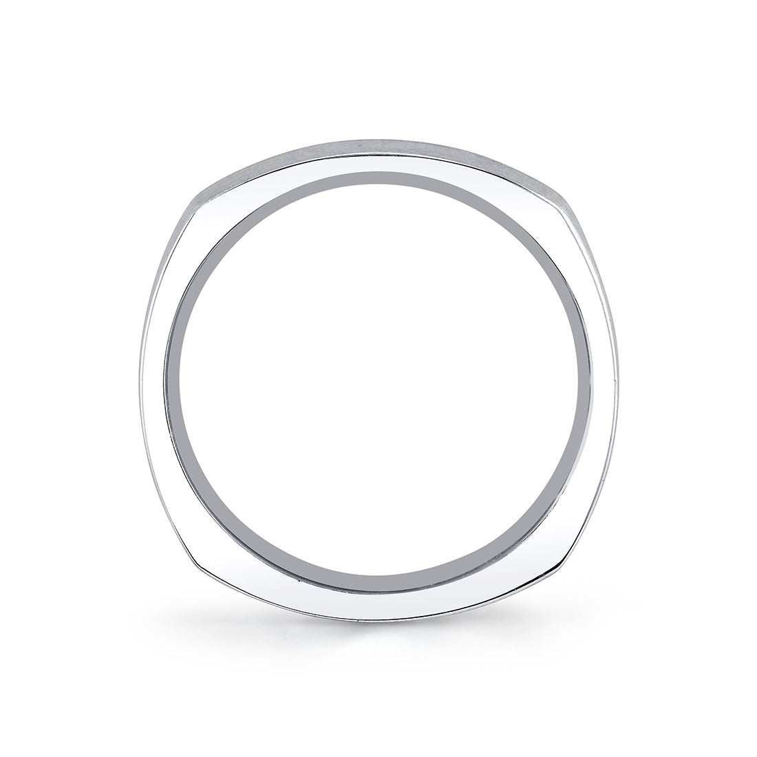 Heritage Brushed Squared Mens Band - Enzo