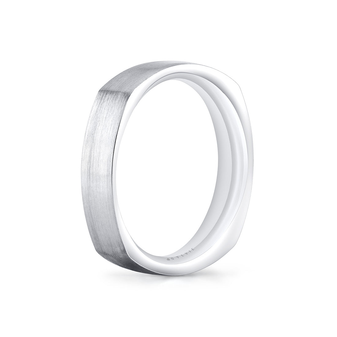 Heritage Brushed Squared Mens Band - Enzo