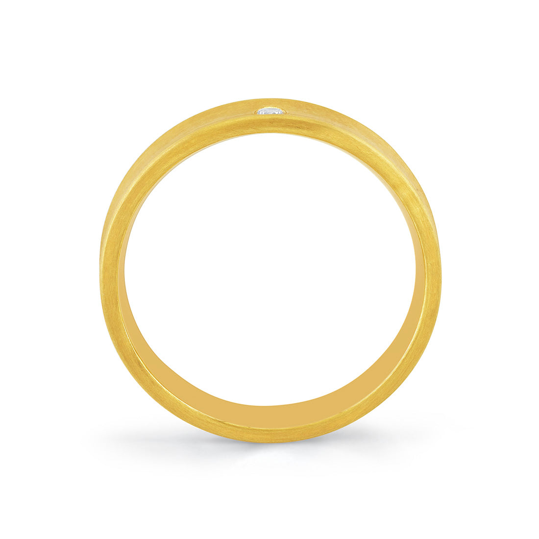 Heritage Brushed Mens Band with Diamond Accent - Philip