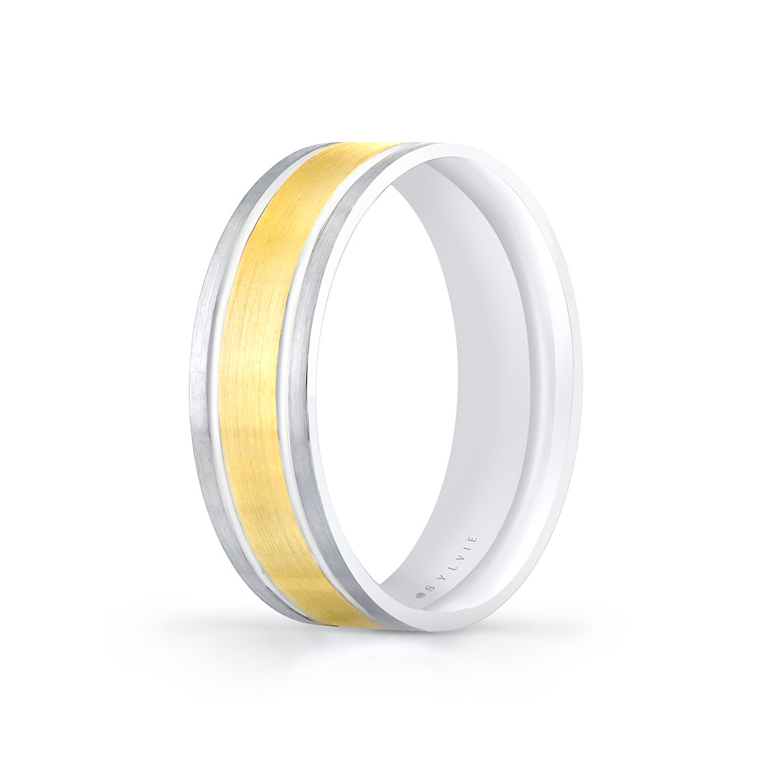 Heritage Two Tone Brushed Mens Band - Sullivan