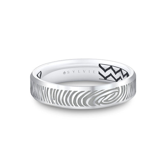 Shell Ascend Two Tone Fingerprint Mens Band - Montgomery