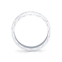 Fluted Shell Geometric Brushed Mens Band - Benedict