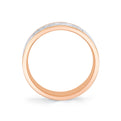 Heritage Two Tone Brushed Diamond Mens Band - Tristan