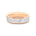 Heritage Two Tone Brushed Diamond Mens Band - Tristan