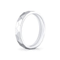 Heritage Geometric Shell Polished Mens Band - Christian