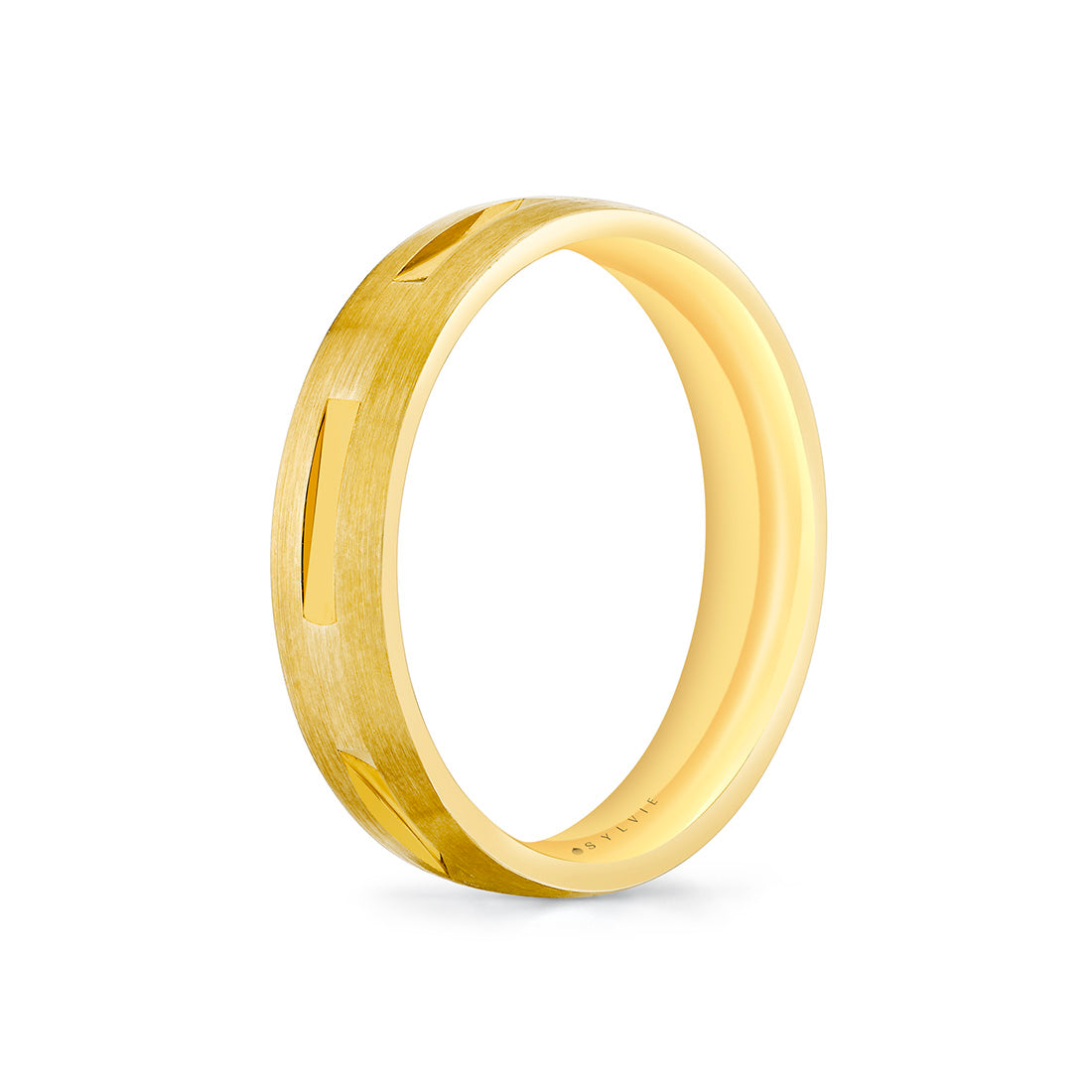 Heritage Brushed Grooved Mens Band - Luka